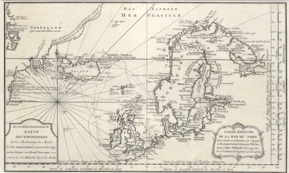 Map of the North Atlantic Ocean, with the North Sea